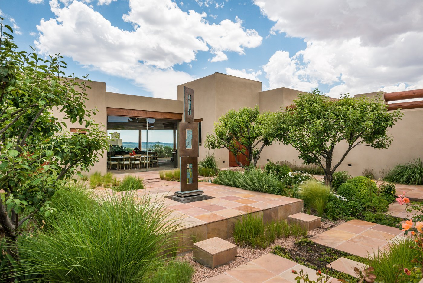 Courtyard looking toward dining area of main house