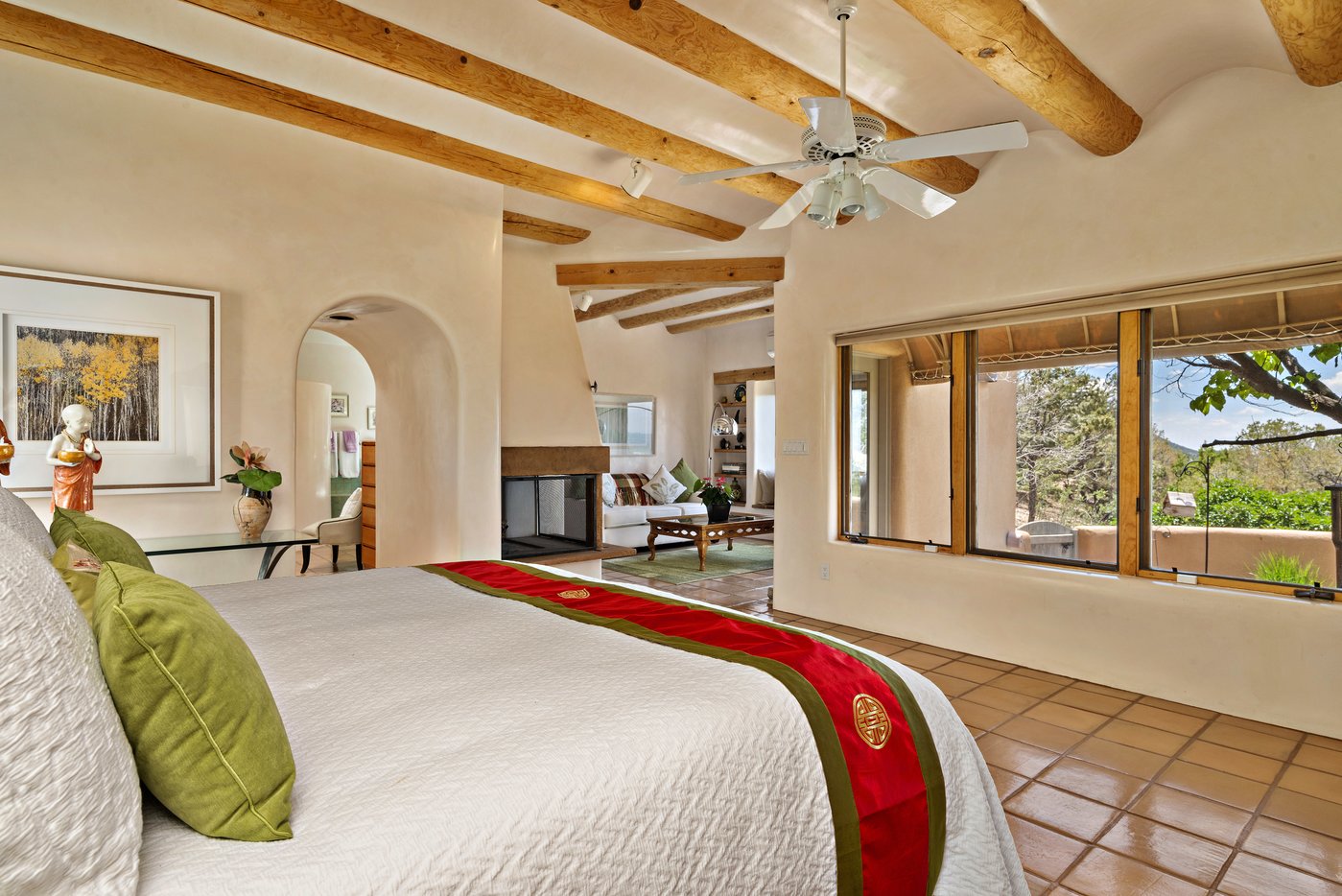 Master bedroom suite looking toward seating area